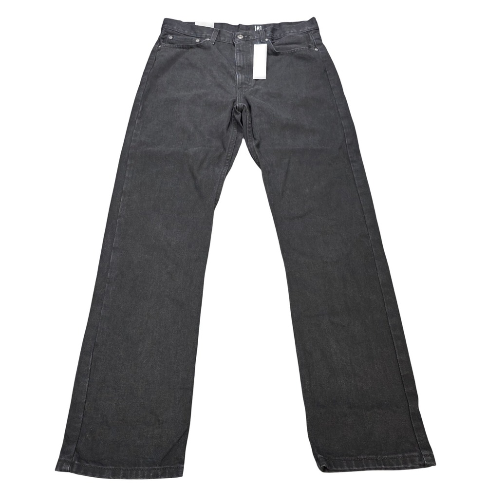 George Regular Fit Straight Leg Jeans Men's Size 32×32 Black Denim Cotton New